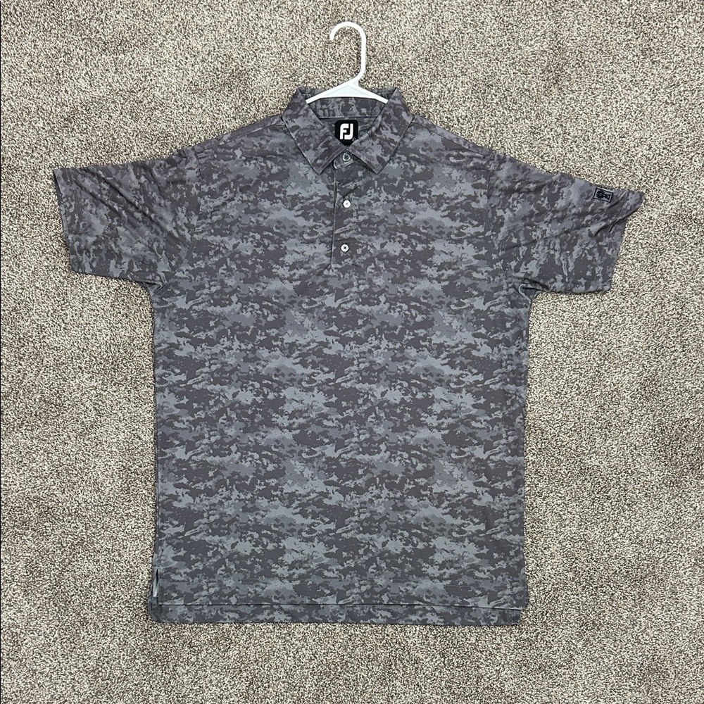 FootJoy Men's Polo in Gray Camouflage